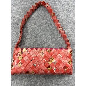 BIMBO Wrapper Purse Zipper Bag Multi-Color Boho Artsy Mod Fun